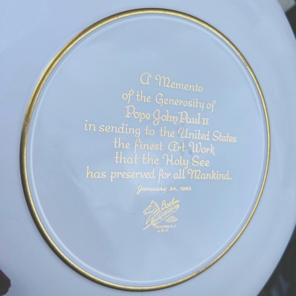 Vintage Pope John Paul II Charger Plate 1983 Vatican Porcelain Catholic - Picture 3 of 7